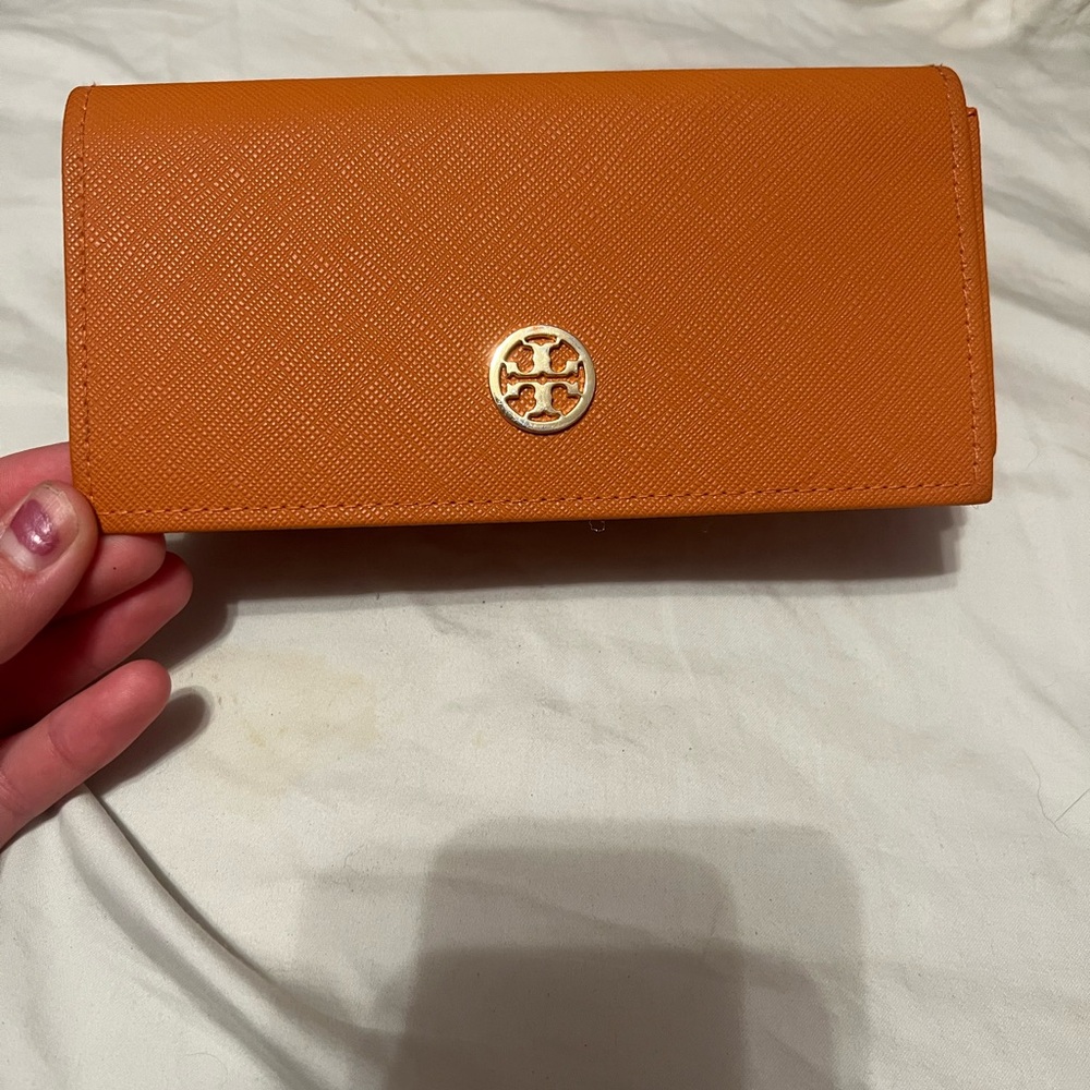 Tory Burch Vibrant Orange sun glasses case